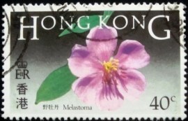 Selo postal de Hong Kong de 1985 Melastoma