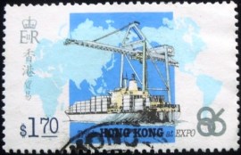 Selo postal de Hong Kong de 1986 EXPO ’86 Trade