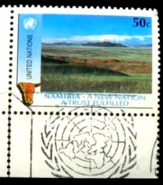 Selo postal das Nações Unidas de 1991 Namibian Independence