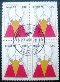 Quadra de selos do Brasil de 1978 Ação de Graças