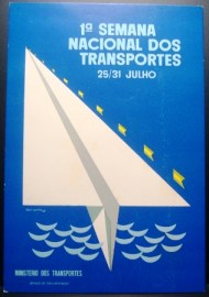 Cartão postal do Brasil de 1960 1ª Semana Nacional dos Transportes