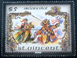 Selo postal de São Vicente de 1986 Sir Lancelot 5