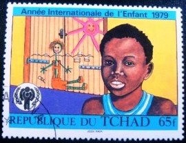 Selo postal da Rep do Tchade de 1979 Boy