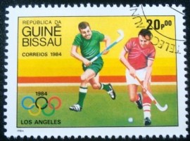 Selo postal da Guiné Bissau de 1984 Field hockey