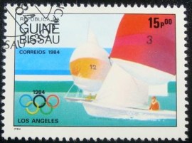 Selo postal da Guiné Bissau de 1984 Yachting