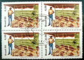 Quadra de selos postais do Brasil de 1978 Projeto Rondon DF