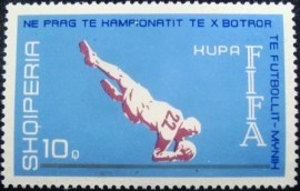 Selo postal da Albânia de 1973 Goalkeeper 10