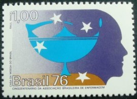 Selo Postal Comemorativo do Brasil de 1976 - C 947 M