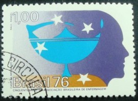 Selo Postal Comemorativo do Brasil de 1976 - C 947 M1D
