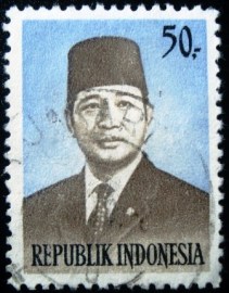 Selo postal da Indonésia de 1974 President Suharto 50