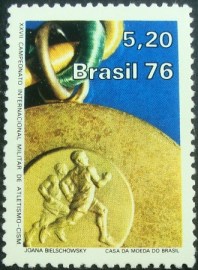 Selo postal do Brasil de 1976 Campeonato Militar