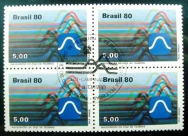 Quadra de selos do Brasil de 1980 Telebrás