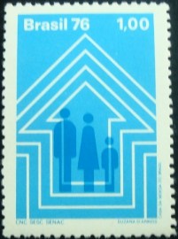 Selo Postal Comemorativo do Brasil de 1976 - C 952 M