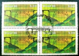 Quadra de selos do Brasil de 1980 Clube de Engenharia