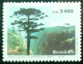 Selo postal do Brasil de 1985 Aparados da Serra