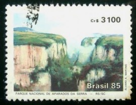 Selo postal do Brasil de 1985 Aparados da Serra 3100