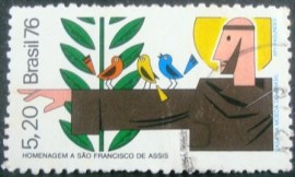 Selo postal do Brasil de 1976 São Francisco