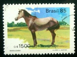 Selo postal do Brasil de 1985 Marajoara