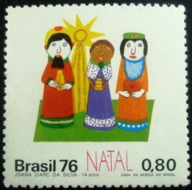 Selo postal do Brasil de 1976 Magos