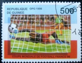 Selo postal da Guinee de 1998 World Cup Soccer 500