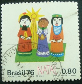 Selo postal do Brasil de 1976 Magos - C 958 U