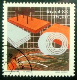 Selo postal do Brasil de 1983 Siderbrás