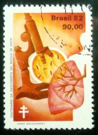 Selo postal comemoratido do Brasil de 1982 - C 1248 U