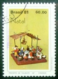 Selo postal do Brasil de 1981 Taubaté