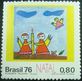  Selo Postal do Brasil de 1976 Anjos  - C 961 N