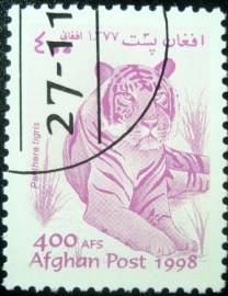 Selo postal do Afeganistão de 1998 Tiger