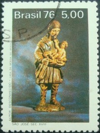 Selo postal do Brasil de 1976 São José