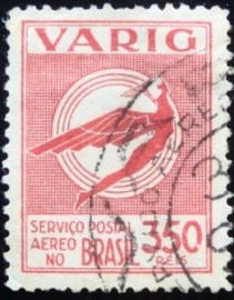 Selo postal aéreo VARIG emitido em 1931 - 18 U