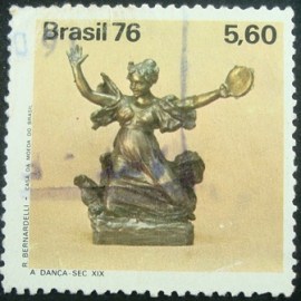Selo Postal Comemorativo do Brasil de 1976 - C 966 U