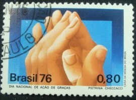 Selo Postal Comemorativo do Brasil de 1976 - C 968 M1D