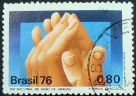 Selo Postal Comemorativo do Brasil de 1976 - C 968 U