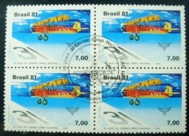 Quadra de selos do Brasil de 1981 Correio Aéreo Nacional|