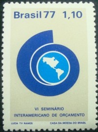 Selo Postal Comemorativo do Brasil de 1977 - C 976 M