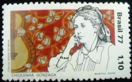 Selo postal do Brasil de 1977 Chiquinha Gonzaga - C 980 N
