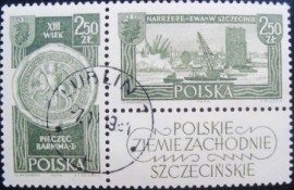 Se Tenant da Polônia de 1961 Recovered Territories 2,50