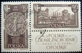 Se Tenant da Polônia de 1961 Recovered Territories 40