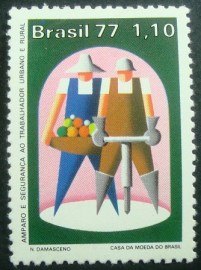 Selo Postal Comemorativo do Brasil de 1977 - C 982 N