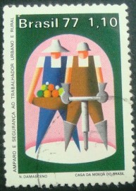 Selo Postal Comemorativo do Brasil de 1977 - C 982 U