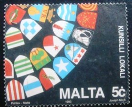 Selo postal de Malta de 1993 Council Arms D