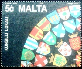 Selo postal de Malta de 1993 Council Arms A