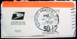 Etiqueta ATM US Postage 2002 Hampton.VA 0,12