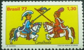 Selo postal do Brasil de 1977 Combate