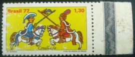 Selo Postal Comemorativo do Brasil de 1977 - C 1000 N