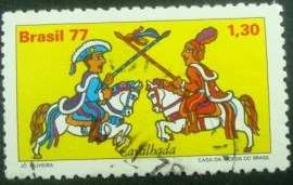 Selo Postal Comemorativo do Brasil de 1977 - C 1000 U