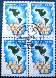Quadra de selos do Brasil de 1984 Finanças e Garantias