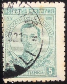 Selo postal da Bulgária de 1919 Tsar Boris III